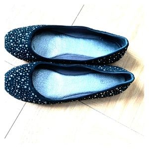 Sperry Black Rhinestone flats